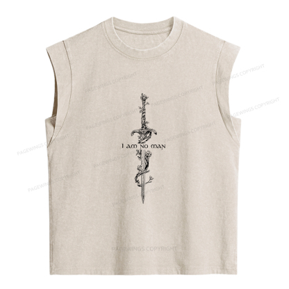 Pagewings I Am No Man Women's Washed Tank Top