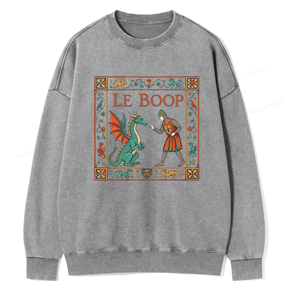 Pagewings Le Boop Unisex Washed Sweatshirt