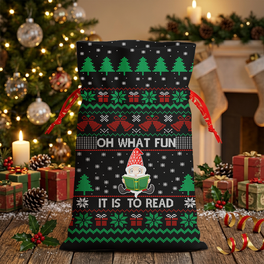 Pagewings Oh What Fun It Is To Read Christmas Santa Sack