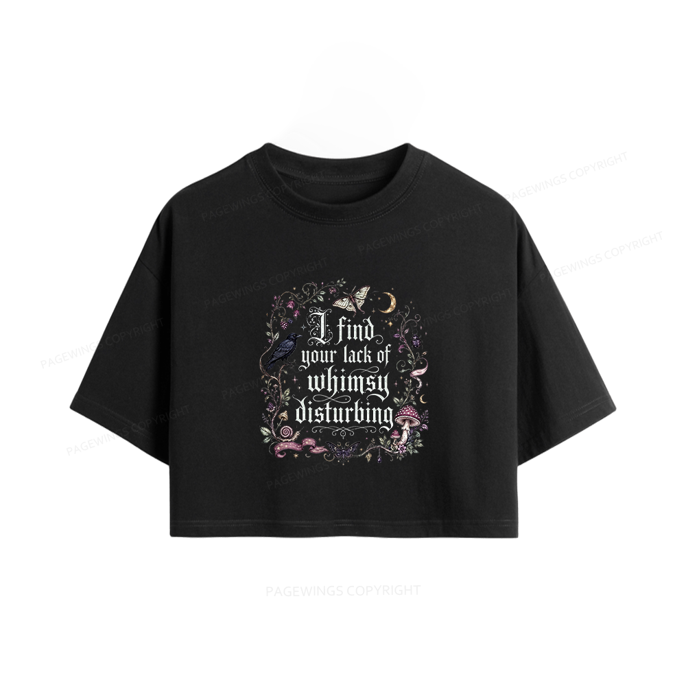 Pagewings Lack of Whimsy Women Crop Tops