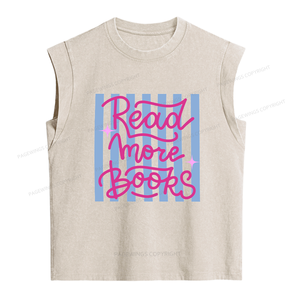 Pagewings Read More Books Women's Washed Tank Top