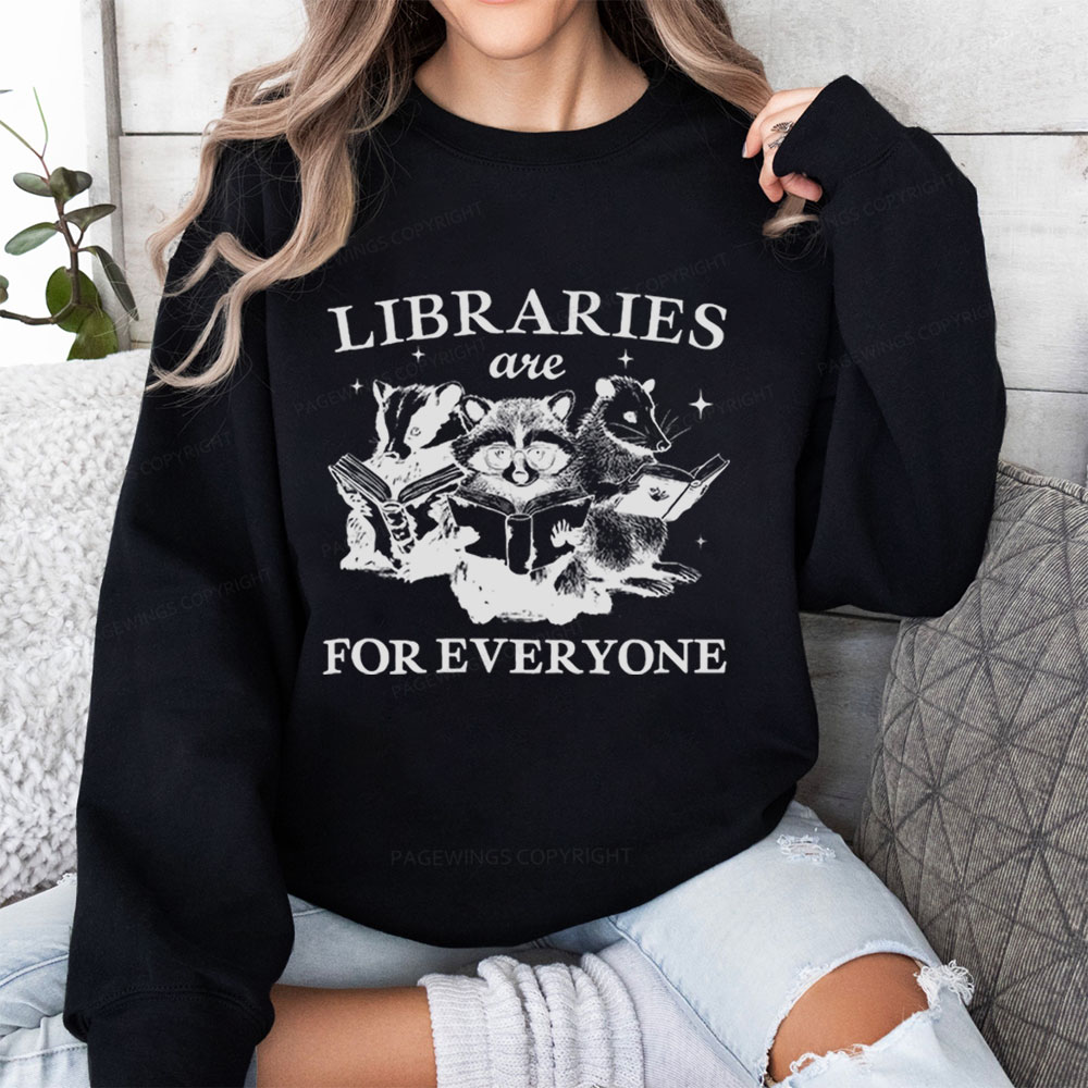 Pagewings Libraries Are For Everyone Unisex Classic Sweatshirt