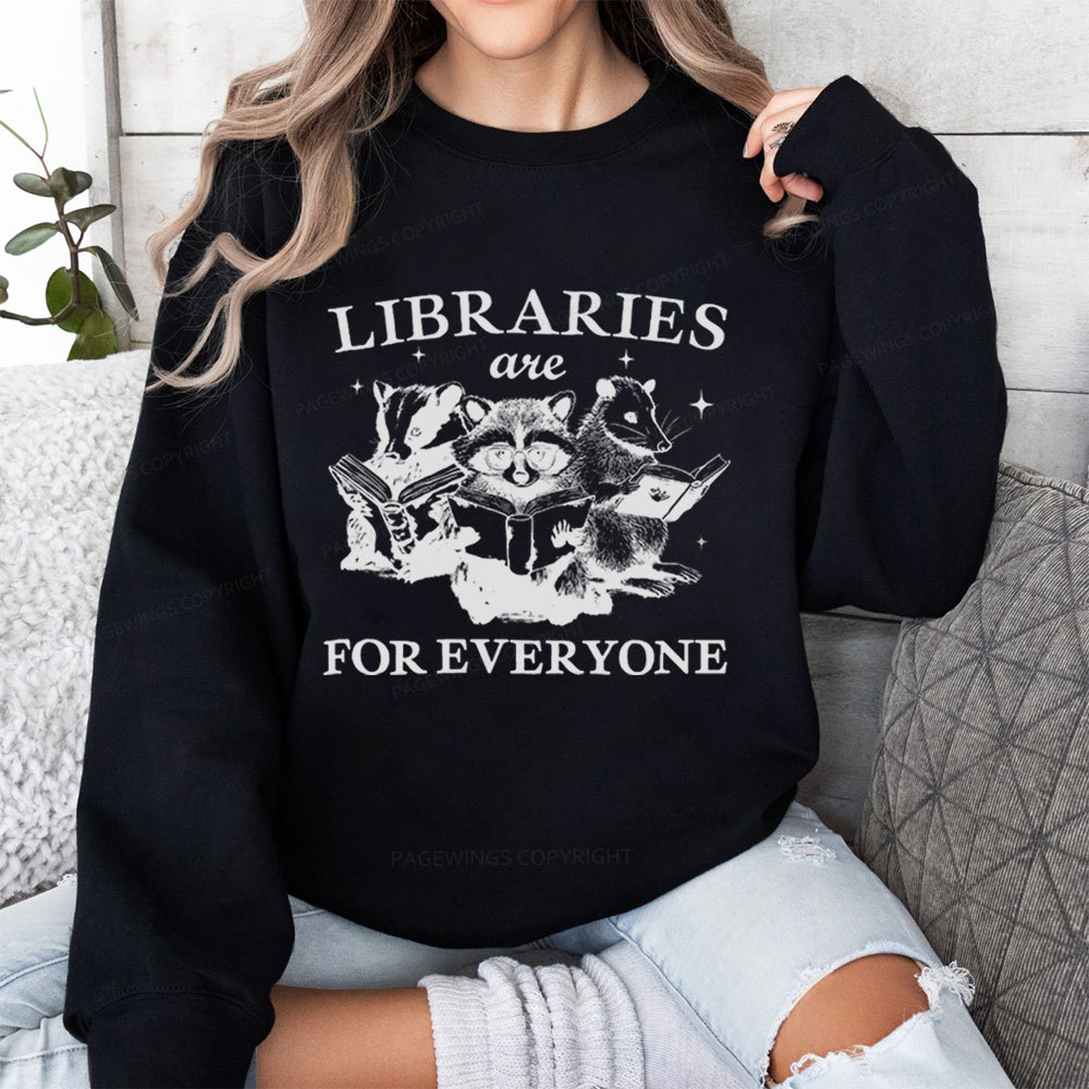 Pagewings Libraries Are For Everyone Unisex Classic Sweatshirt