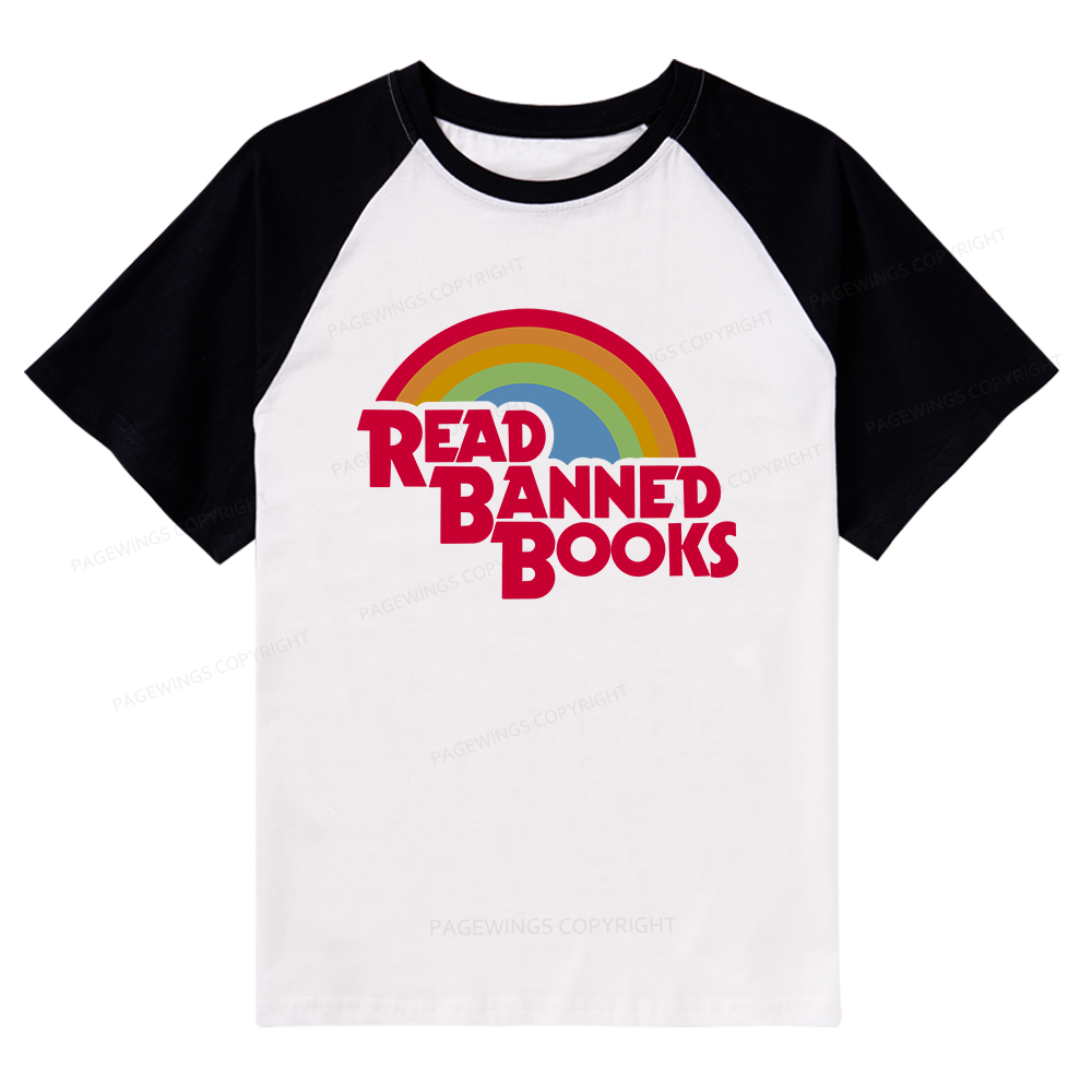 Pagewings Read Banned Books Raglan T-shirt