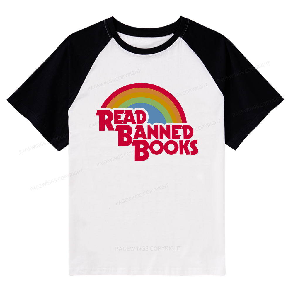 Pagewings Read Banned Books Raglan T-shirt