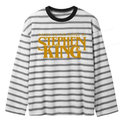 Pagewings Based On A Novel By Horror Writer Unisex Striped Long Sleeve T-Shirt