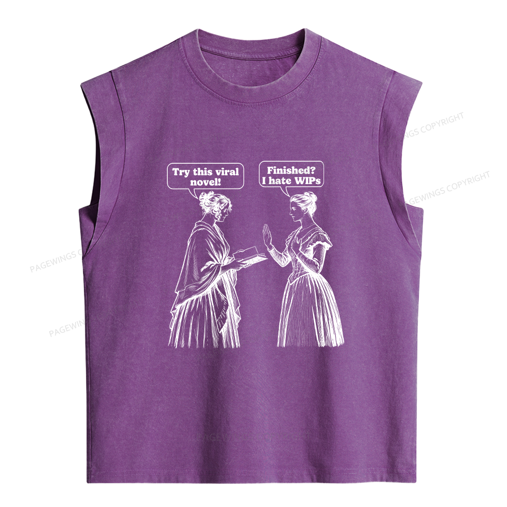 Pagewing Work in Progress Women's Washed Tank Top