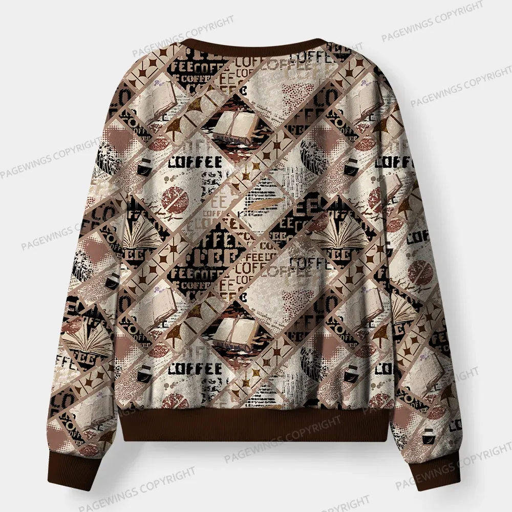 Pagewings Coffee And Books Unisex Flannel Pajama Set