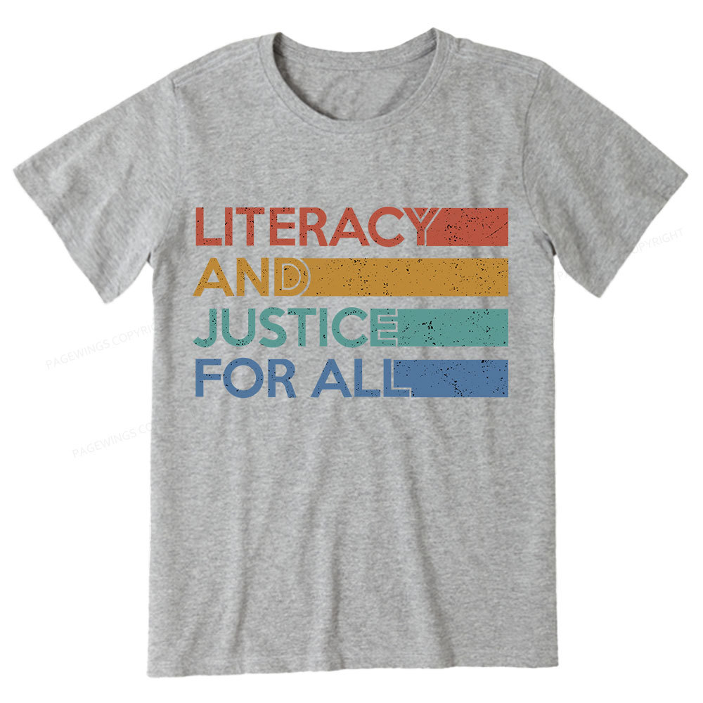 Pagewing Literacy and Justice For All Unisex Classic T-shirt