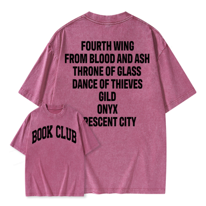 Pagewings Personalized Book Club Unisex Washed T-shirt