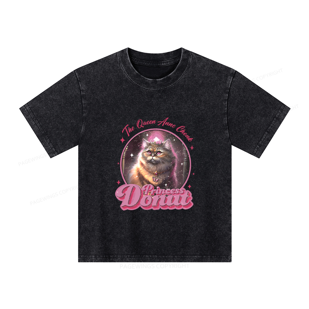 Pagewings Princess Donut Unisex Kids Washed T-shirt