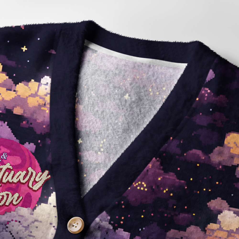 Pagewings The Rise & Fall Of Sanctuary Moon Light Knit Unisex Cardigan Sweaters
