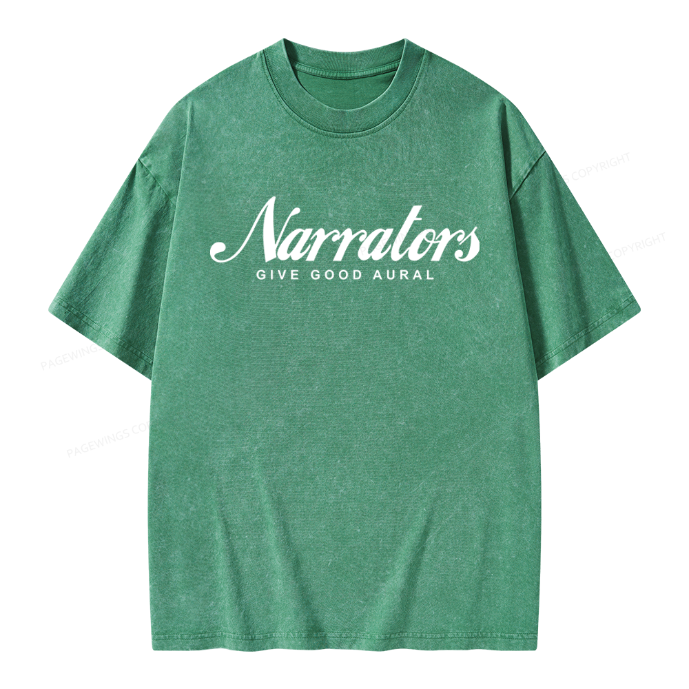 Pagewings Narrators Unisex Washed T-shirt