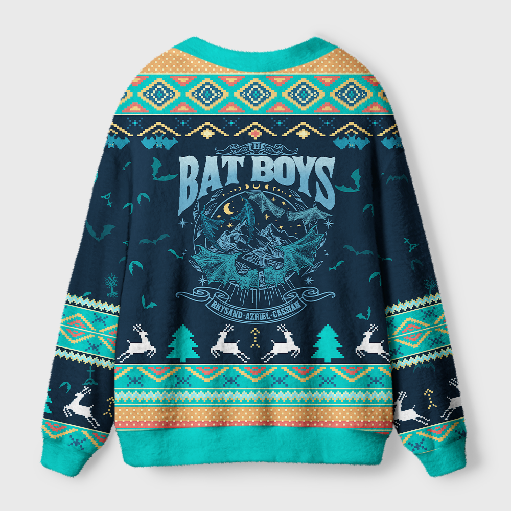 Pagewings Bat Boys Light Knit Unisex Cardigan Sweaters