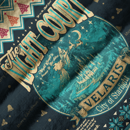 Pagewings Fantasy Bookish Off Shoulder Ugly Knit Sweater