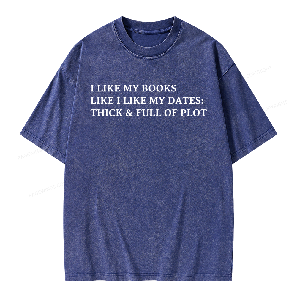 Pagewings I Like My Books Unisex Washed T-shirt