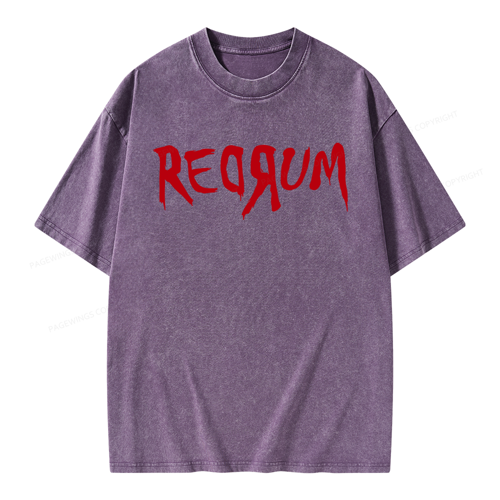 Pagewings Redrum Unisex Washed T-shirt