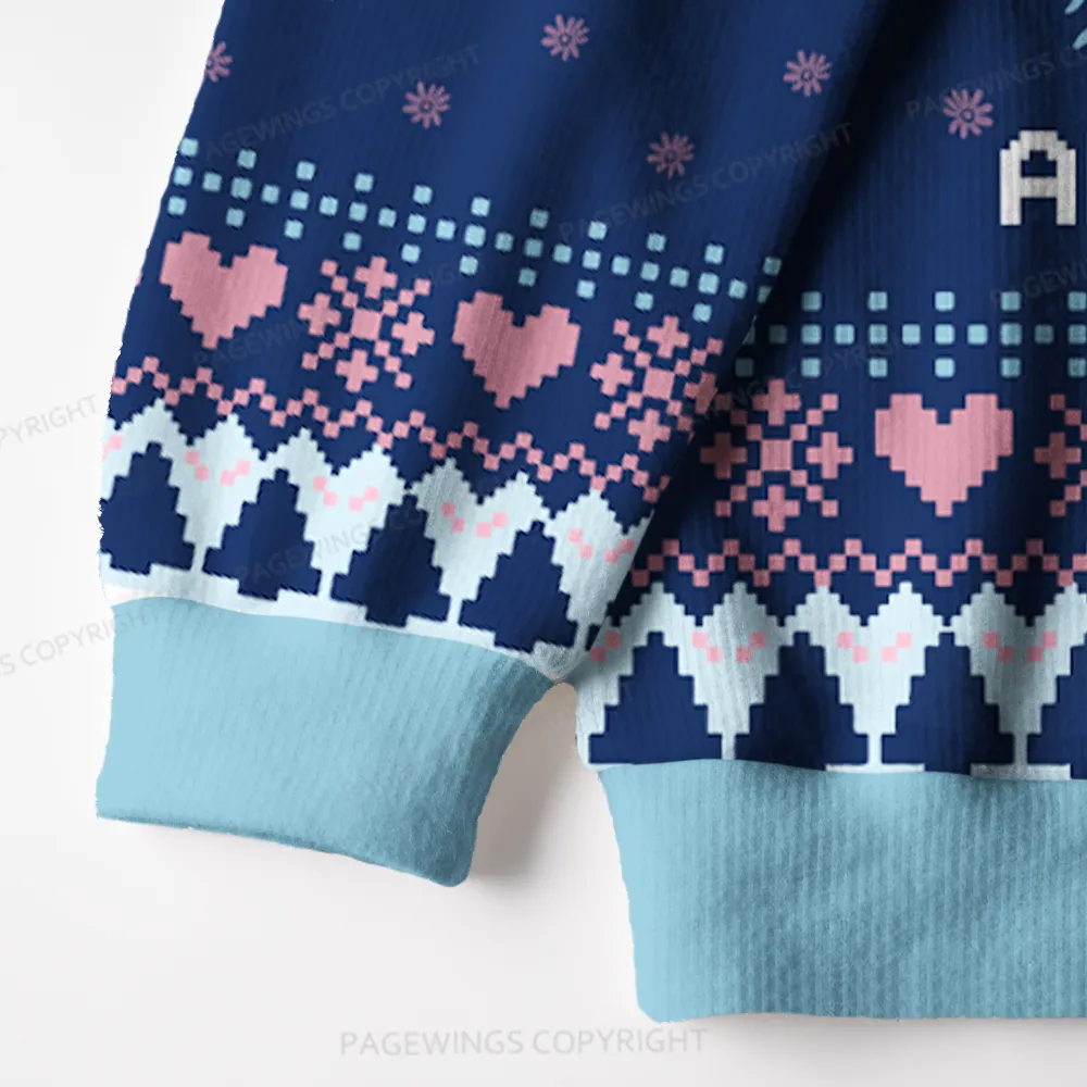 Pagewings Trans Rights Are Human Rights Unisex Ugly Knit Sweatshirt