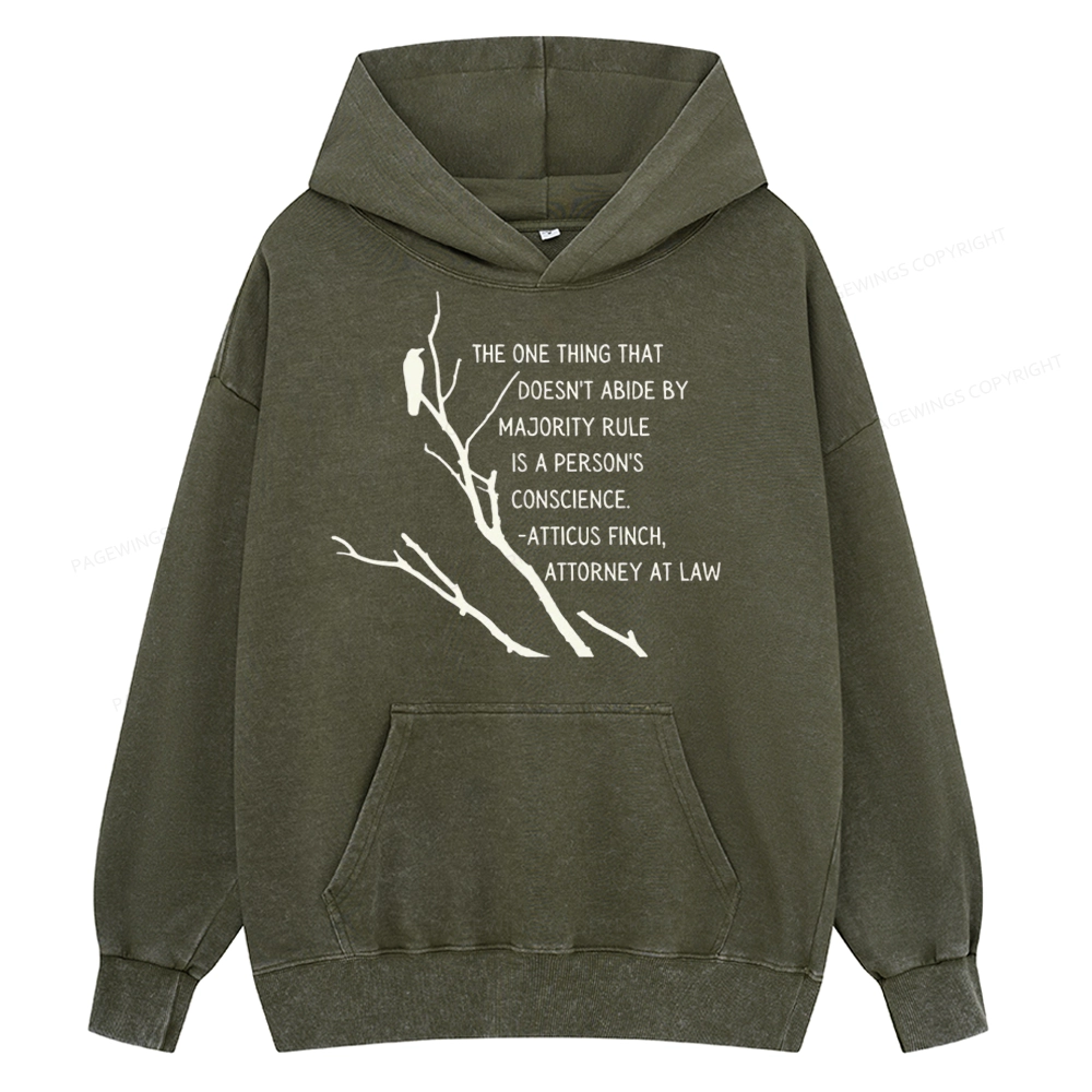 Pagewings To Kill a Mockingbird Unisex Washed Hoodie