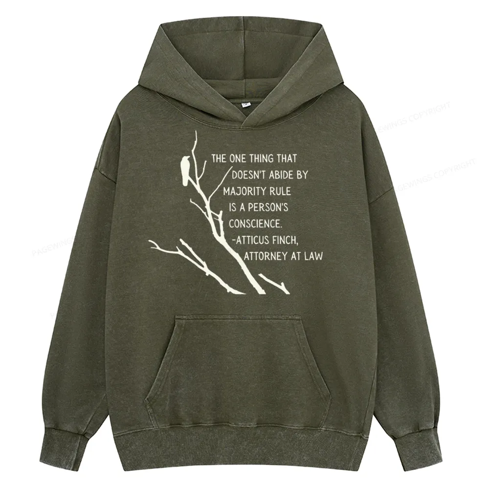 Pagewings To Kill a Mockingbird Unisex Washed Hoodie