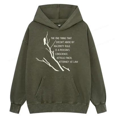 Pagewings To Kill a Mockingbird Unisex Washed Hoodie