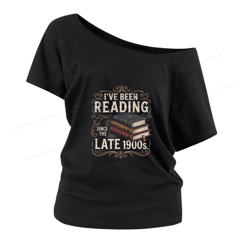 Pagewings Vintage Reading Since Late 1900s Women Off Shoulder T-shirts