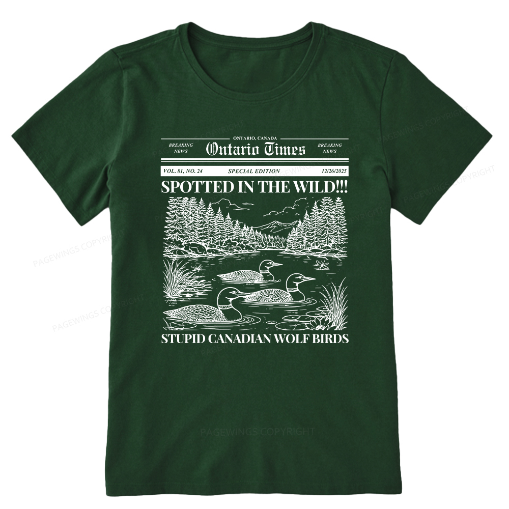 Pagewings Stupid Canadian Wolf Bird Unisex Classic T-shirt