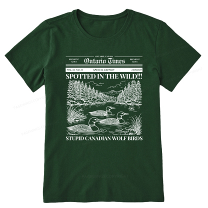 Pagewings Stupid Canadian Wolf Bird Unisex Classic T-shirt