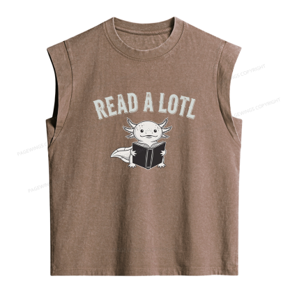 Pagewing Read A Lotl Women's Washed Tank Top