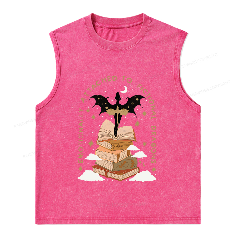 Pagewings Fantasy Romance Reader Gift Romantacy Unisex Washed Tank Top