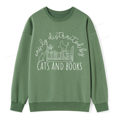 Pagewing Cute Cats And Books  Unisex Classic Sweatshirt
