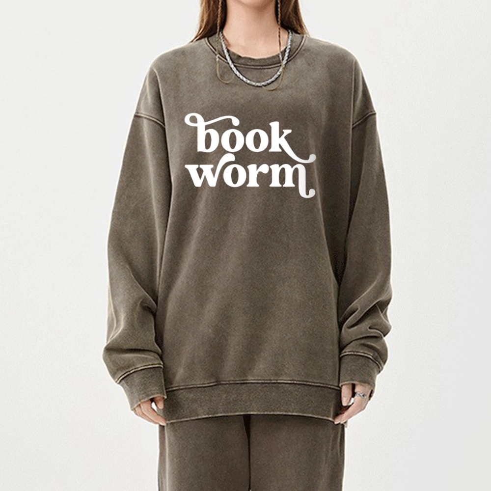 Pagewings Book Worm Unisex Washed Sweatshirt