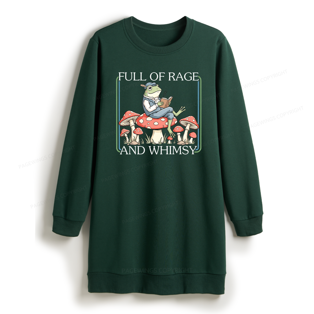 Pagewings Full Of Rage and Whimsy Sweatshirt Dress