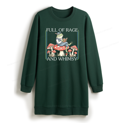 Pagewings Full Of Rage and Whimsy Sweatshirt Dress