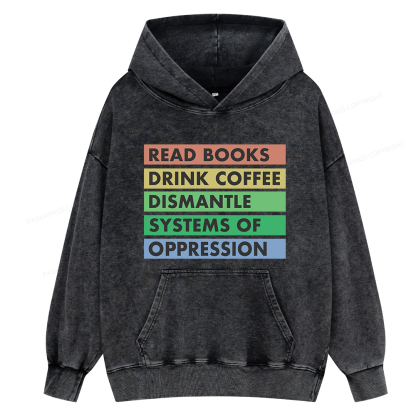 Pagewings Read Books Unisex Washed Hoodie