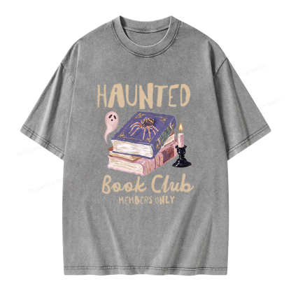 Pagewings Haunted Book Unisex Washed T-shirt