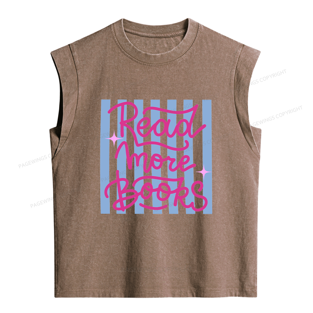 Pagewings Read More Books Women's Washed Tank Top