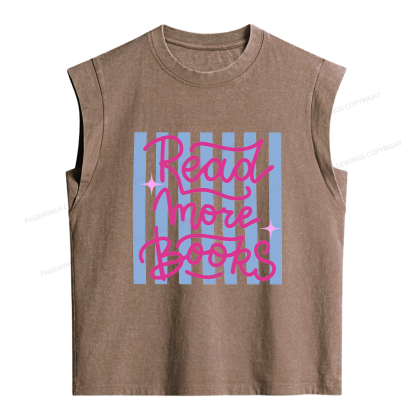 Pagewings Read More Books Women's Washed Tank Top