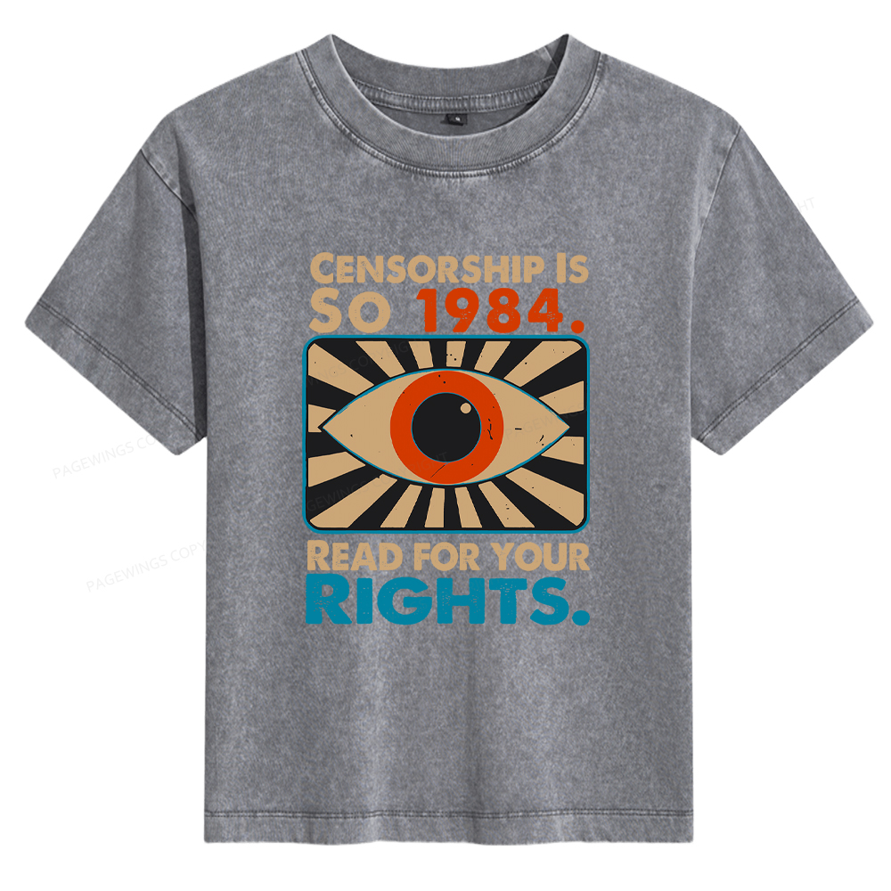 Pagewings Read For Your Rights Women's Washed T-shirt