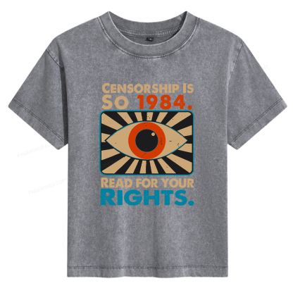 Pagewings Read For Your Rights Women's Washed T-shirt