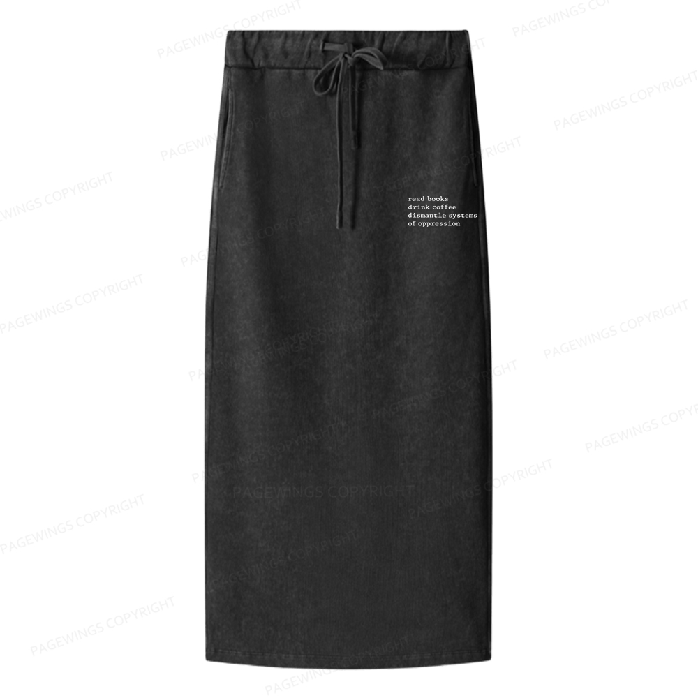 Pagewings Read Books Drink Coffee Dismantle Systems of Oppression Women Washed Long Skirts