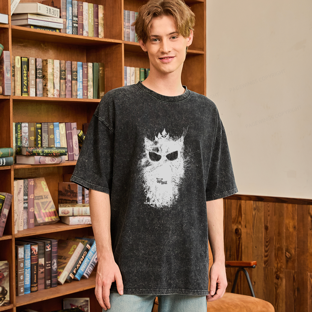 Pagewings This Is An Outrage Unisex Washed T-shirt