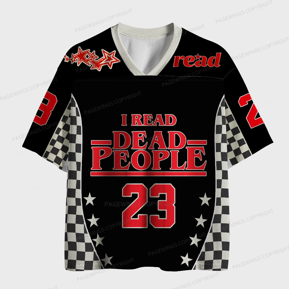 Pagewings I Read Dead People Unisex Mesh Jersey