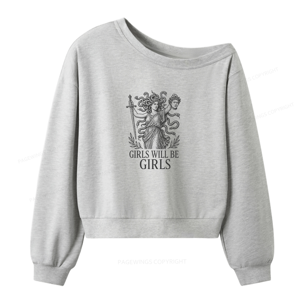 Pagewings Medusa Women Off Shoulder Sweatshirt