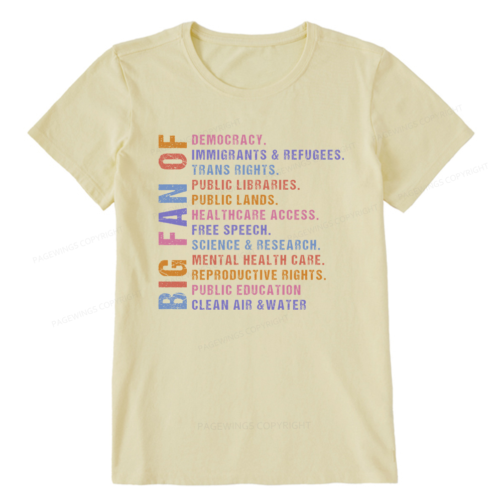 Pagewings Big Fan of Human Rights Unisex Classic T-shirt