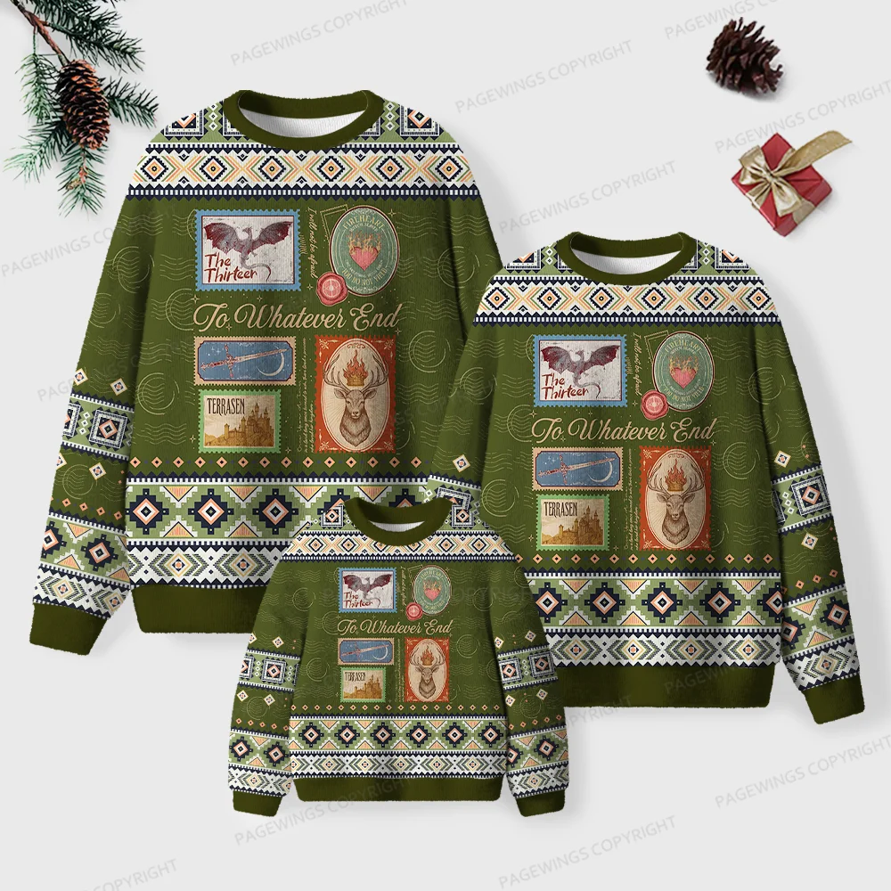 Pagewings  To Whatever End Unisex Ugly Knit Sweatshirt