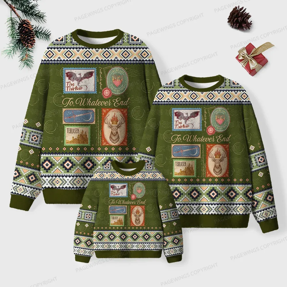 Pagewings  To Whatever End Unisex Ugly Knit Sweatshirt
