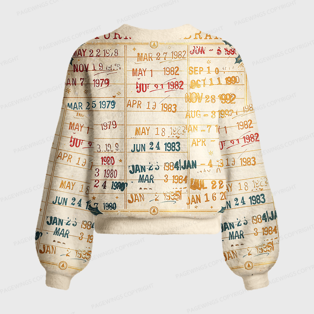 Pagewings Christmas Book Card Women's Cardigan Sweater