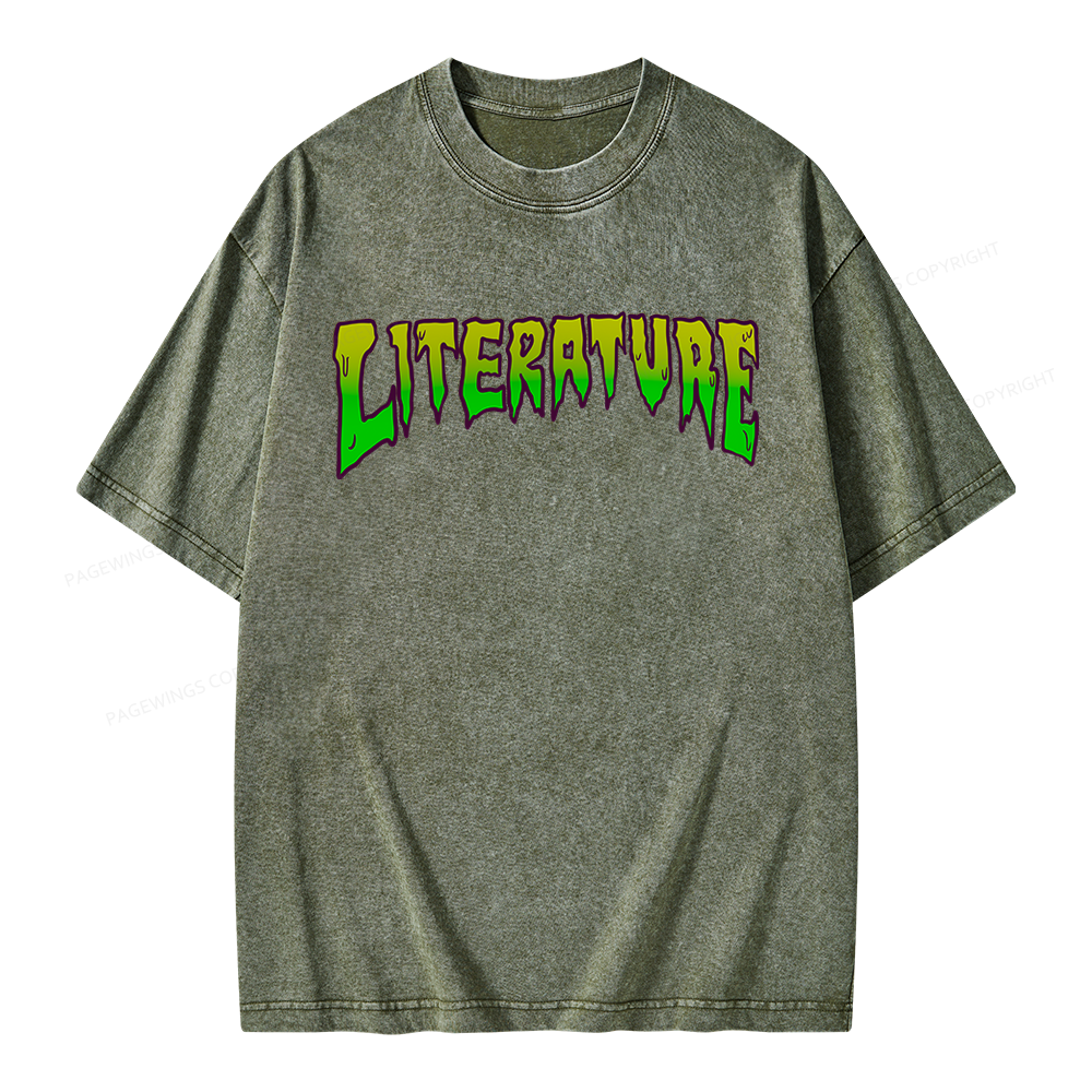 Pagewings Literature Unisex Washed T-shirt