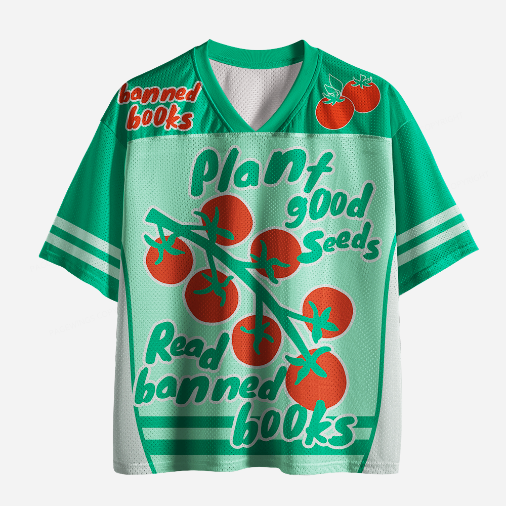 Pagewings Banned Books Unisex Mesh Jersey
